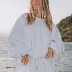 DAILY DRILLS towel terry crewneck white